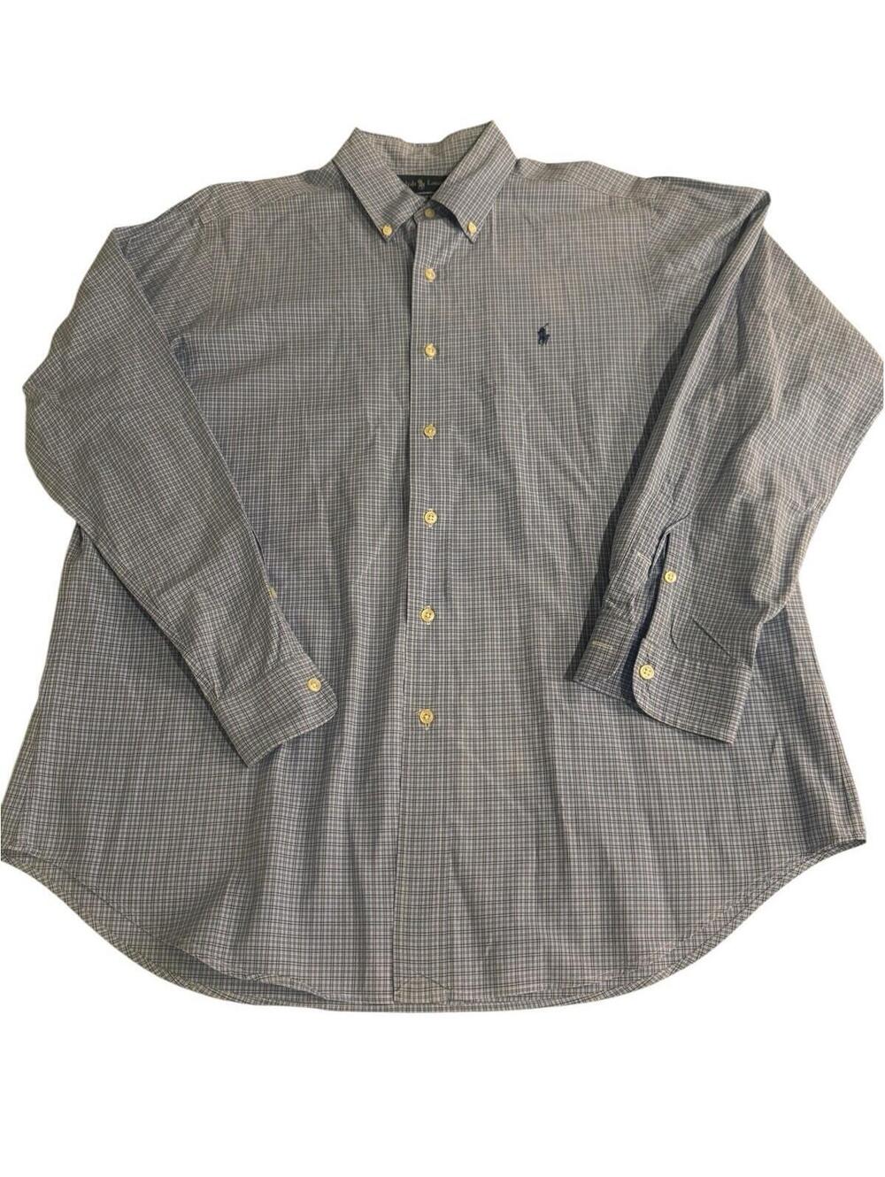 Ralph Lauren Men's Classic Fit Plaid Button Down, Size Large